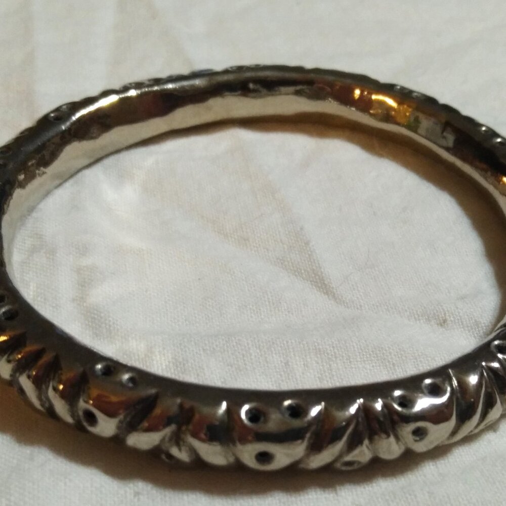 Silver Bracelet Modern Design Bangle - image 3